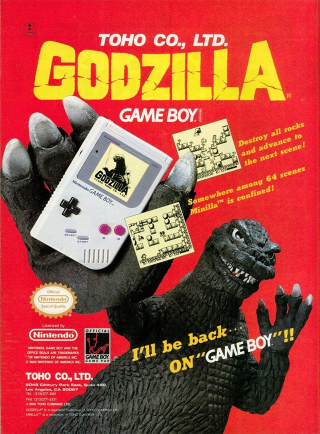 Illustration for article titled Poor Godzilla, a Game Boy is Too Tiny For His Giant Fingers